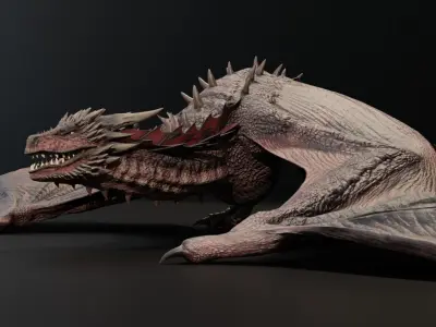 Wyvern Dragon  Low-poly 3D model