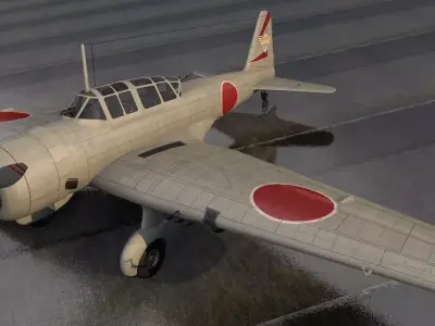 Mitsubishi Ki-51 Type 99 Sonia 3D model