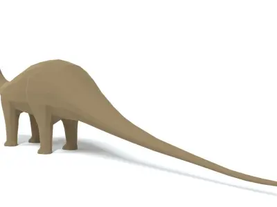 Low Poly Cartoon Diplodocus Dinosaur Low-poly 3D model
