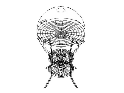 Grill BBQ Table Free 3D model