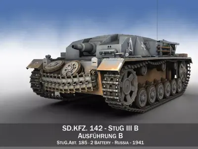 StuG III - Ausf B - StuG Abt 185 3D model
