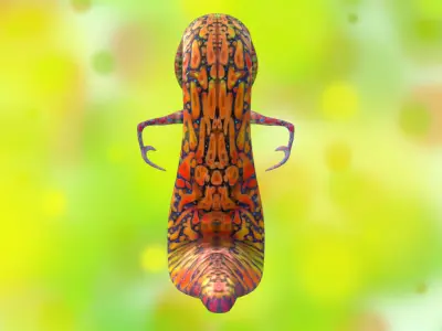 SnakChameleon lizard Free low-poly 3D model