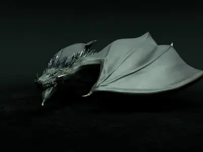 Crystal Dragons Low-poly 3D model