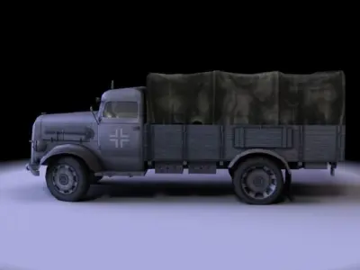 Opel Blitz 1940 Low-poly 3D model