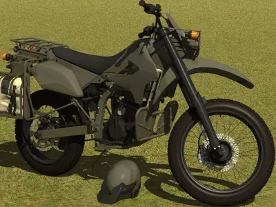 JGSDF Reconnaissance motorcycle 3D model