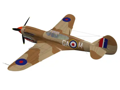 Curtiss P-40M kittyhawk 3D model