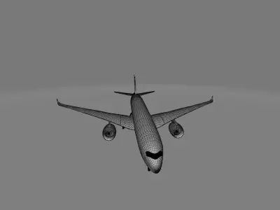 Airbus A350 Free low-poly 3D model