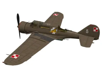 PZL23 Karas 3D model