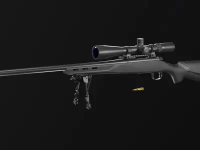 Remington 700 SPS VARMINT 223 Rem Low-poly 3D model