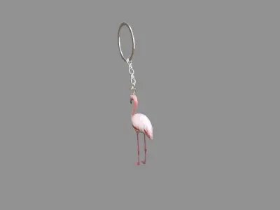  flamingo keychain 3D model