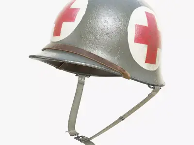 Medic Helmet M1 Low-poly 3D model