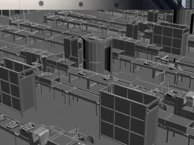Airport Security Checkpoint 3D Model - Unity Ready 3D model
