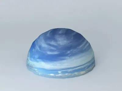 heaven globe with clouds Free 3D model