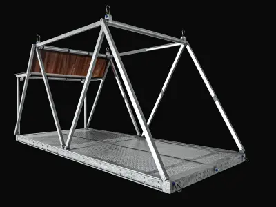 Airdrop Vehicle Cage Low-poly 3D model