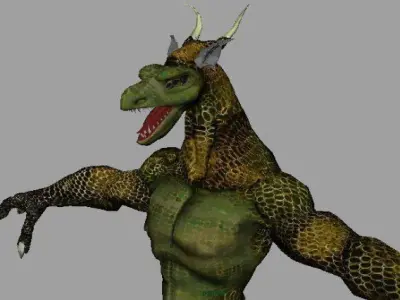 Puff The Magic Dragon AAA Low-poly 3D model