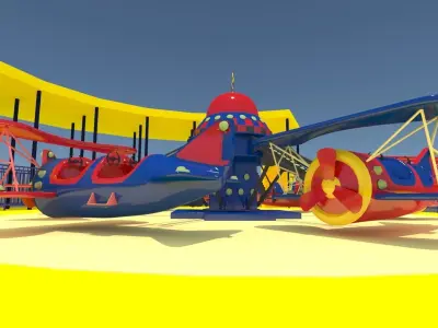 Aircraft Rides Low-poly 3D model