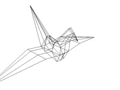 Origami - Bird 3D model
