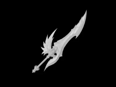Elven Sword Low-poly 3D model