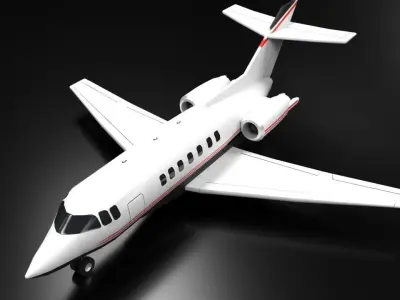 Hawker-1000 Low Low-poly 3D model