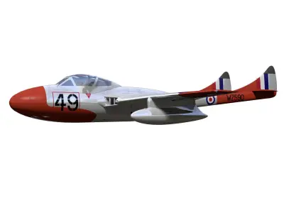 de Havilland DH100 Vampire T11 3D model