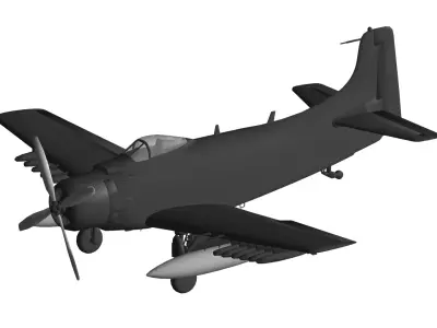 Douglas A-1 Skyraider 3D model