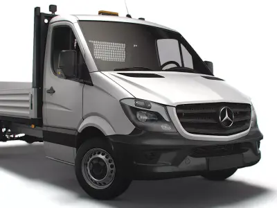 Mercedes Benz Sprinter Dropside Tail Lift 2018 3D model
