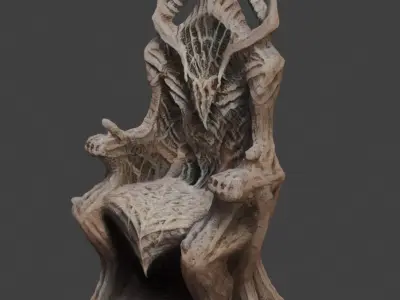 Demon Throne 6 Free low-poly 3D model