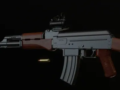 AK-50 ak - rifle Low-poly 3D model