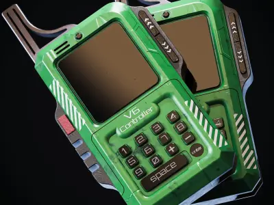 Sci-fi Controller V6 Low-poly 3D model