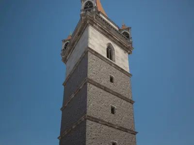 Belfry clock tower 3D model