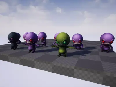 ChibiManiac6Pack1 Low-poly 3D model
