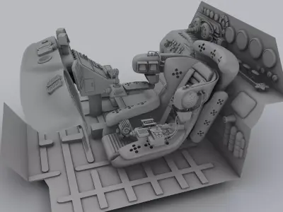 Future Interior Vehicle 3D model