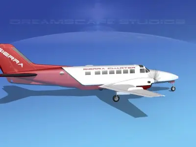 Beechcraft B99 Sierra Charter 3D model