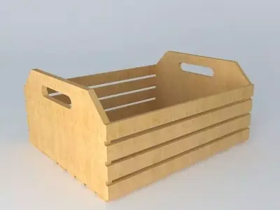 crate, wooden box fruit box Free 3D model