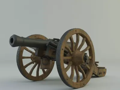 historic cannon war 3D model