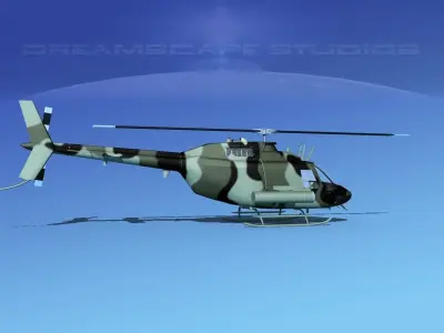 Bell OH-58B Covert 3 3D model