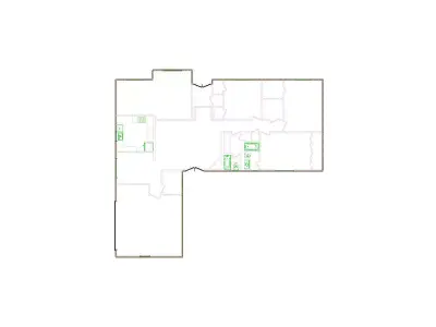 Detailed Exterior Sketch by Interior - 2001-2500 SF - Xactimate 3D model