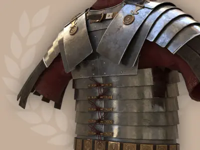 Lorica Segmentata Ancient roman legionary armor Low-poly 3D model