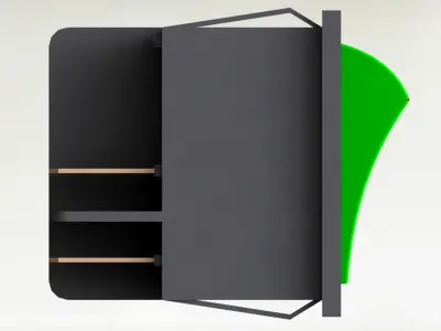 Power switch green 3D model
