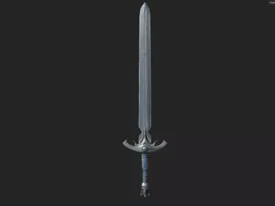 Knight swords Low-poly 3D model