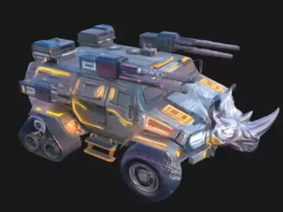 Detailed Industrial Truck - Game Ready  Low-poly 3D model