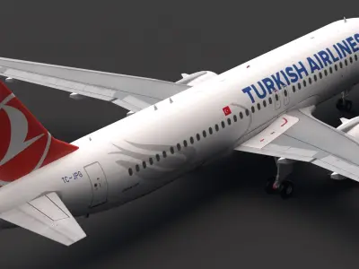 Turkish Airlines A320 3D model
