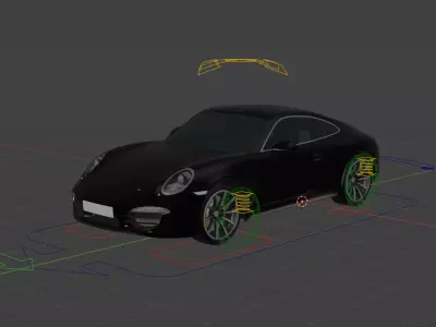 Porsche 911 Rigged Free 3D model