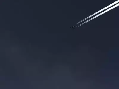 Animated Jet Contrails 3D model