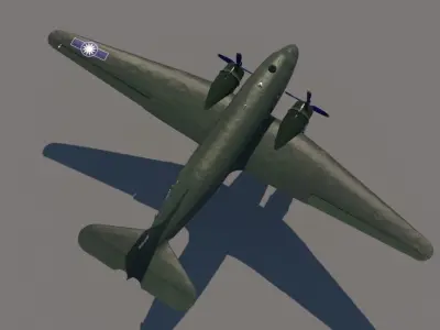 Douglas C-47 - 1948 Republic of China 3D model