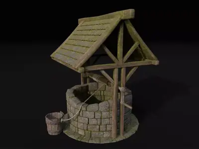 Realistic Water Well Low-poly 3D model