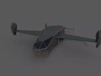 Aircraft inspired from valorant Low-poly 3D model