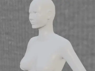 Female Face Sculpt Free low-poly 3D model