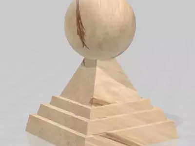 Stone ball finial 3D print model