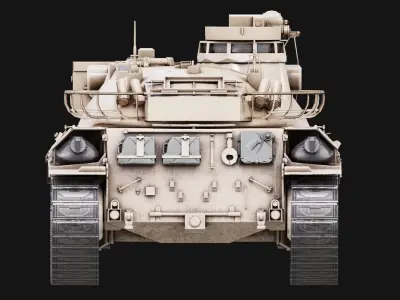 Military Tank Low-poly 3D model